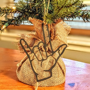 ASL I Love You Ornament | ASL Ornament | Sign Language Ornament | I Love You Ornament