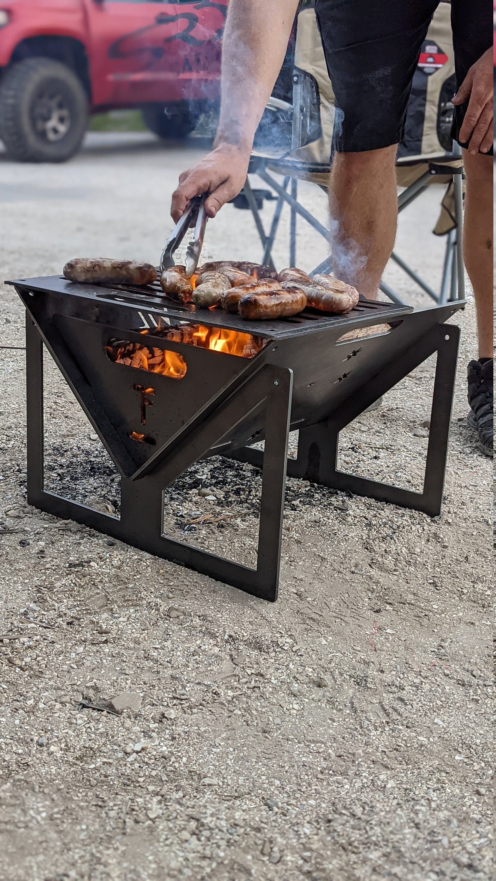 バーベキュー・調理用品 Alpen Outdoors Folding Fire Pit バーベキュー・調理用品 Alpen Outdoors Folding Fire Pit