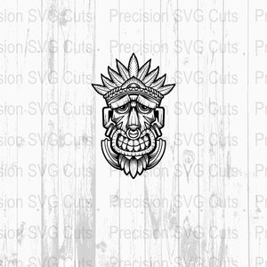 Aztec Warrior Mask SVG, Tribal Mask Clipart, Ancient Civilization Design, Digital Download for Crafting, Png Graphic, Exotic Decor