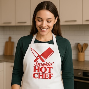 Smokin Hot Chef Digital SVG Cut File, Laser Cutting File, Kitchen BBQ Design, Chef Art, Funny Chef Quote, Grill Master, DIY Crafts