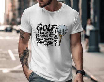 Golf Art of Playing Fetch Funny Golf Quote SVG PNG, Cut File