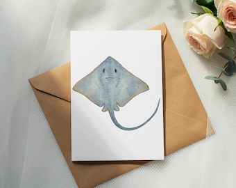Sea Animals Clipart, PNG, Stingray Illustration, Ocean Animals, Underwater World, Digital Download, Graphic Design, Printable Art