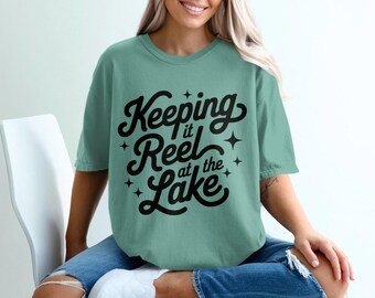 Lake svg Cut File, Keeping it Reel at the Lake, Fishing svg, Lake Life svg, Cricut, Silhouette, Vector Graphics, diy Projects