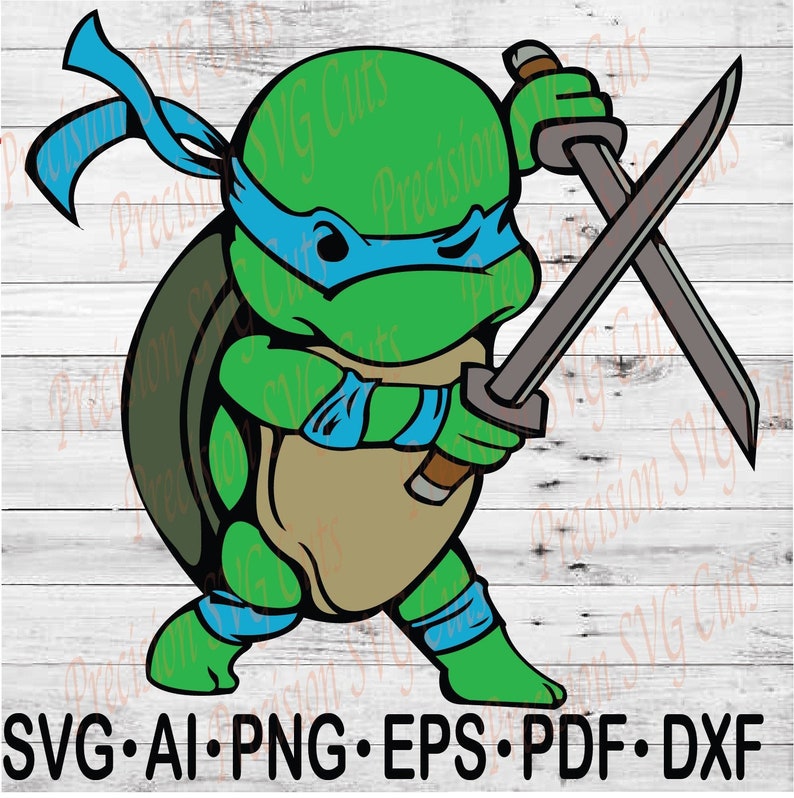 Download Baby Leonardo Mutant Ninja Turtle Digital SVG png ai eps ...