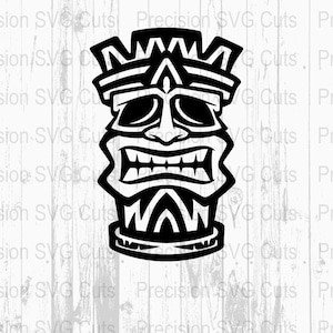 Tiki Mask SVG, Tribal Mask Digital File, Polynesian Inspired Design for Cricut, Downloadable PNG, Unique DIY Project Material