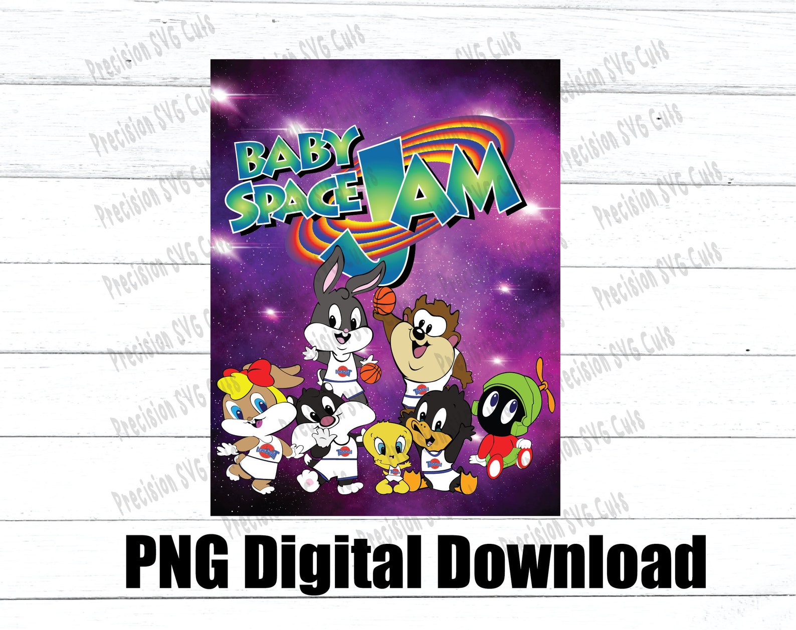 Baby Space Jam Digital download .png file Poster Logo Banner Etsy