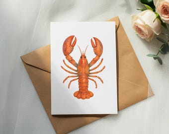 Sea Animals Clipart, PNG, Lobster Illustration, Ocean Creature Art, Seafood Image, Nautical Design, Marine Life Graphics, Digital Download
