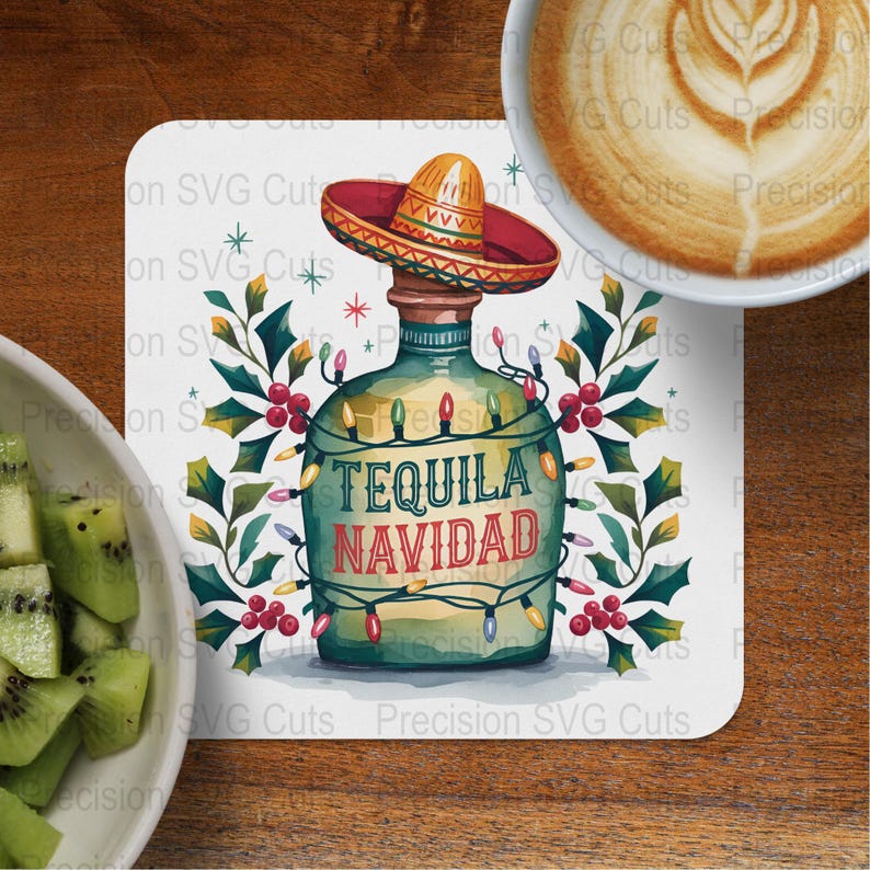 Festive Tequila Navidad PNG, Mexican Christmas Bottle Clipart, Holiday ...