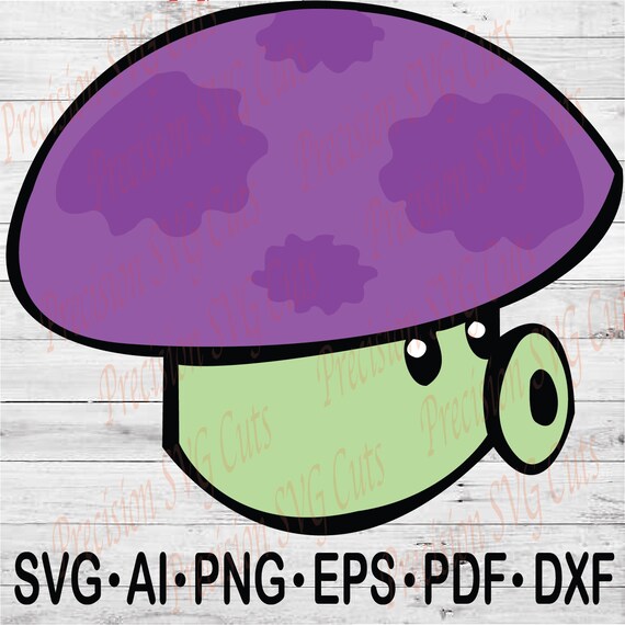 Download Plants Vs Zombies Puffshroom Digital Svg Png Ai Eps Dxf Etsy