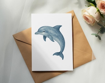 Sea Animals Clipart, Dolphin PNG, Ocean Creature Illustration, Watercolor Dolphin Art, Marine Life Graphics, Nautical Design, Under the Sea