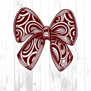 Coquette Bow SVG, elegante strik ontwerp, digitale download gesneden bestand, DIY ambachtelijke projecten, kaart maken boog sjabloon, Instant Download