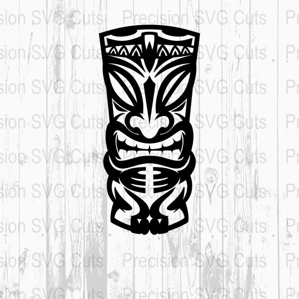 Polynesian Tiki Mask SVG, Tribal Totem Clipart, Digital Download, Png File for Cricut, Silhouette, Vinyl Cutting, and Crafts