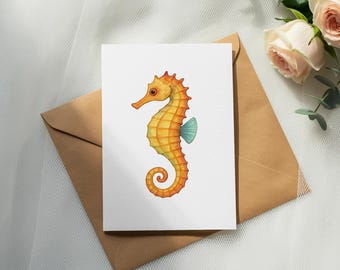 Havsdjur Clipart, Sjöhäst PNG, Akvarell Sjöhäst, Havsdjursillustration, Digital Nedladdning, Kommersiellt Bruk