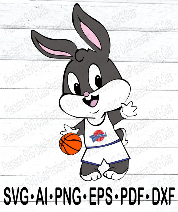 Download Baby Bugs Bunny W Basketball Space Jam Digital Party Decoration Digital Svg Png Ai Eps Dxf Pdf Cut File For Cricut Silhouette Iron On