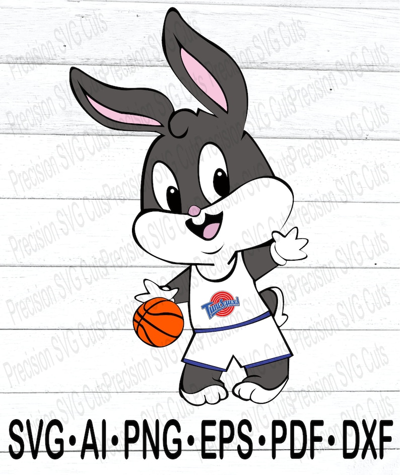 Download Baby Bugs Bunny w/ basketball Space Jam Digital Party | Etsy