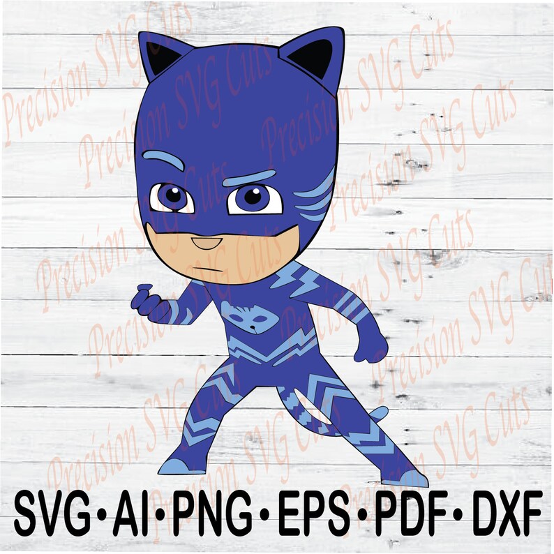 Download Catboy PJ Masks Digital Party Decoration Digital SVG png ai | Etsy