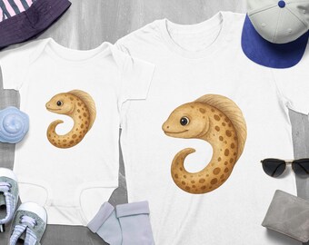 Watercolor Moray Eel Clipart, Baby Sea Animal (Digital Download)