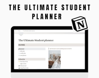 Notion template, all in one notion student planner, academic notion template, notion planner, digital planner, student template notion