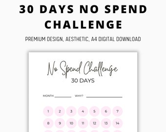 No spend month challenge, 30 days no spend challenge, savings goal, savings tracker, save money, budget goals, savings goals, savings plan