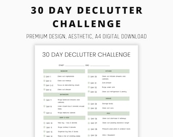 39 day declutter challenge, adhd cleaning, cleaning routine, declutter checklist, spring cleaning, declutter guide, house chores routine