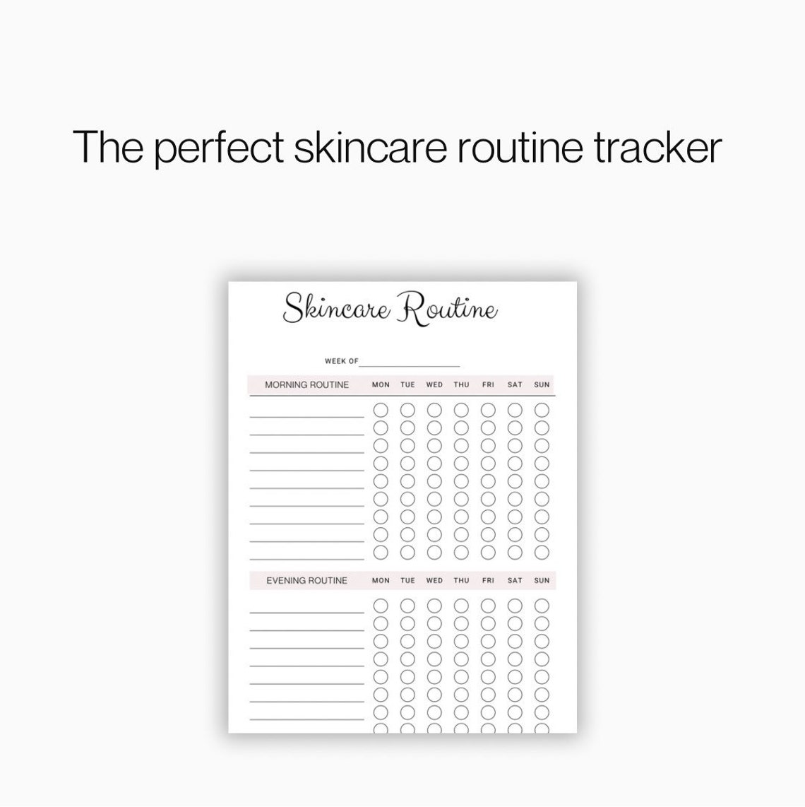 Skincare Routine Printable, Skincare Routine Tracker, Skincare Planner, Beauty Routine, Beauty ...