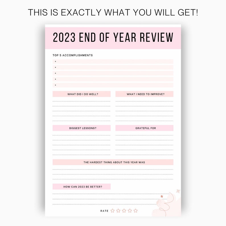 2023 end of year reflections, 2023 accomplishments, reflection prompts, new year reset routine, 2023 yearly review, 2023 self reflection image 4