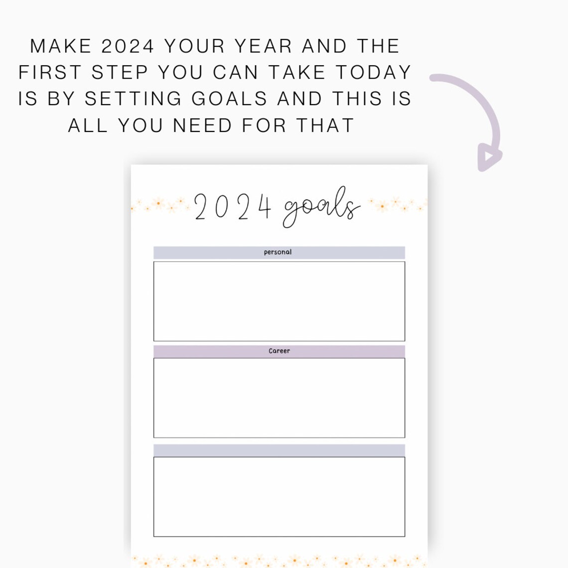 2024 Goals, Printable Vision Board, 2024 Dream Life Plans, Life Reset