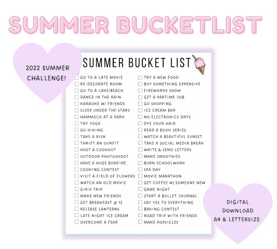 summer 2022 bucket list ideas