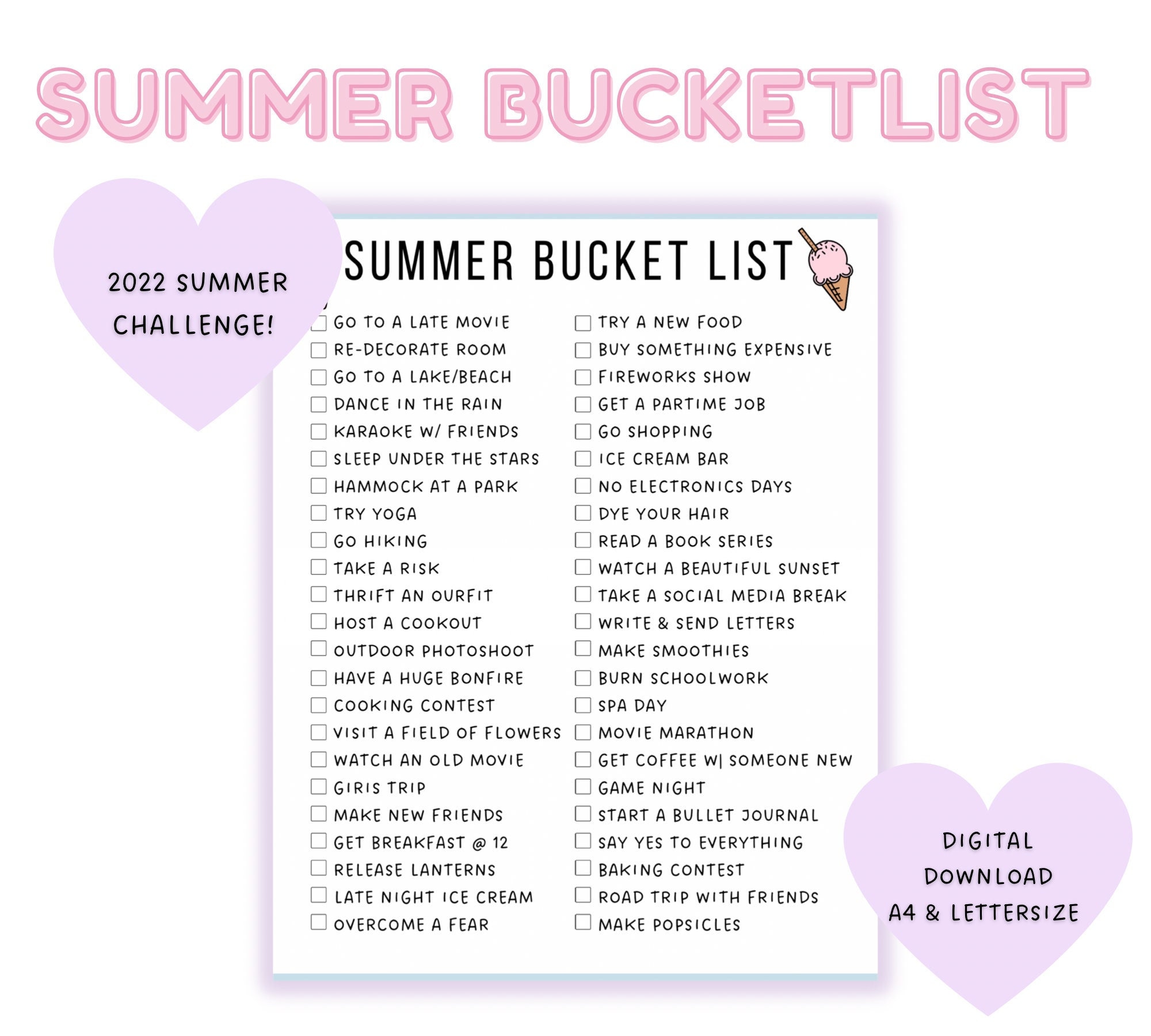 Spring Bucket list.