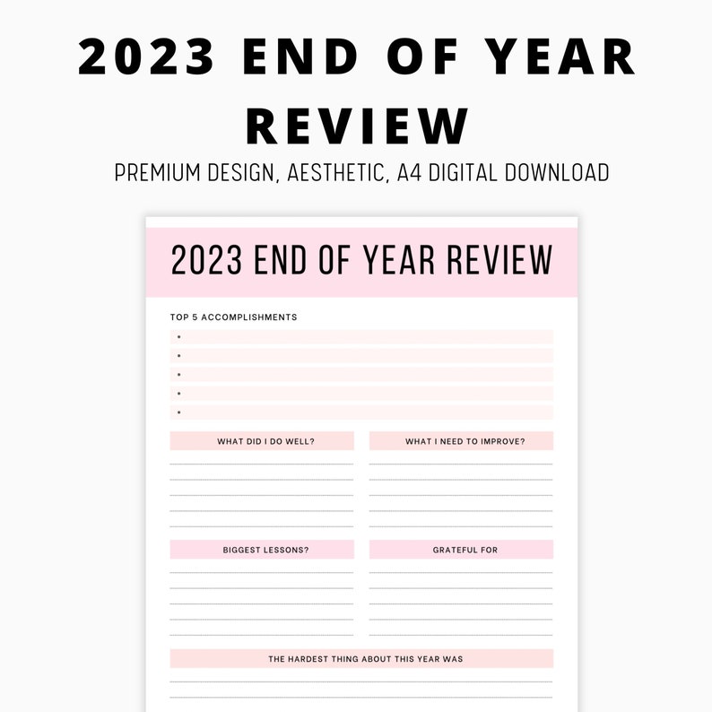 2023 end of year reflections, 2023 accomplishments, reflection prompts, new year reset routine, 2023 yearly review, 2023 self reflection image 1
