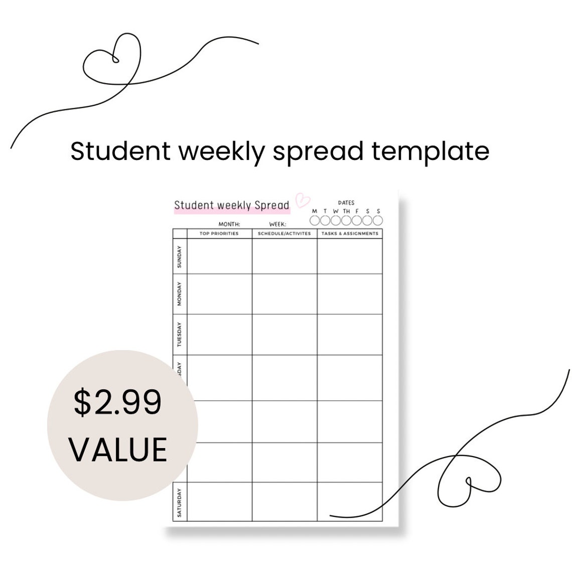 Aesthetic Back To School Printables