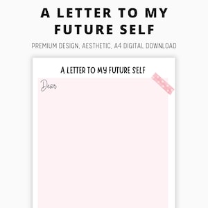 Carta a mi yo futuro, carta de manifestación, querido yo futuro, plantilla de establecimiento de metas, kit de manifestación de la vida de los sueños 2025, ejercicio de autocuidado
