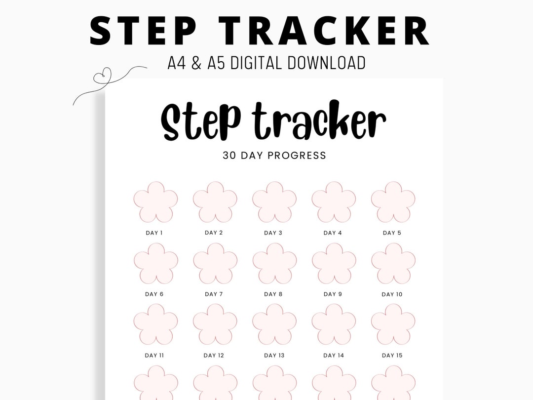 Step Tracker Printable Daily Step Tracker Weekly Step Etsy