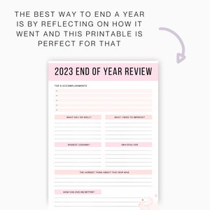 2023 end of year reflections, 2023 accomplishments, reflection prompts, new year reset routine, 2023 yearly review, 2023 self reflection image 2