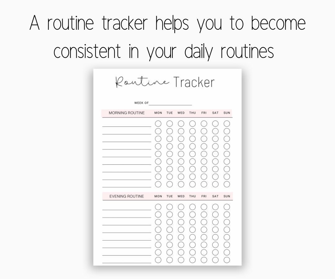 Daily Routine Printable, Daily Routine Tracker, Morning Routine Planner, Evening Routine Tracker ...