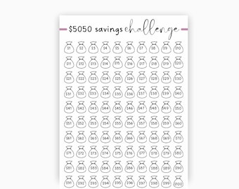 100days saving challenge スクエア 即購入OK 5k in 100 Days Savings Tracker, Printable Tracker, Challenge