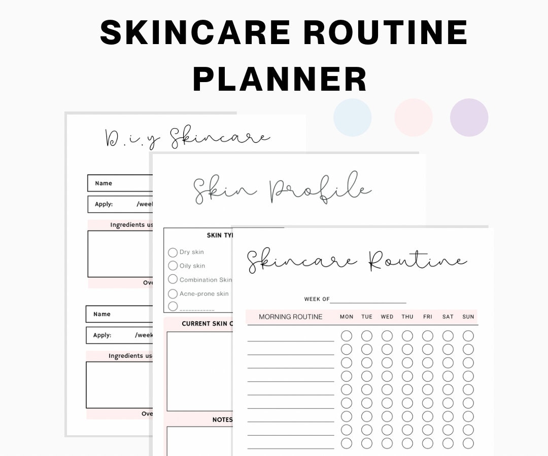 Skin Care Routine Beauty Journal Glow up Planner Skincare Skincare