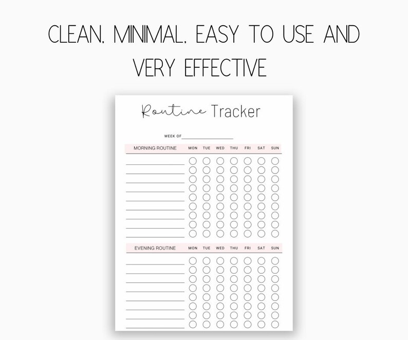 Daily Routine Printable Daily Routine Tracker Morning Etsy India