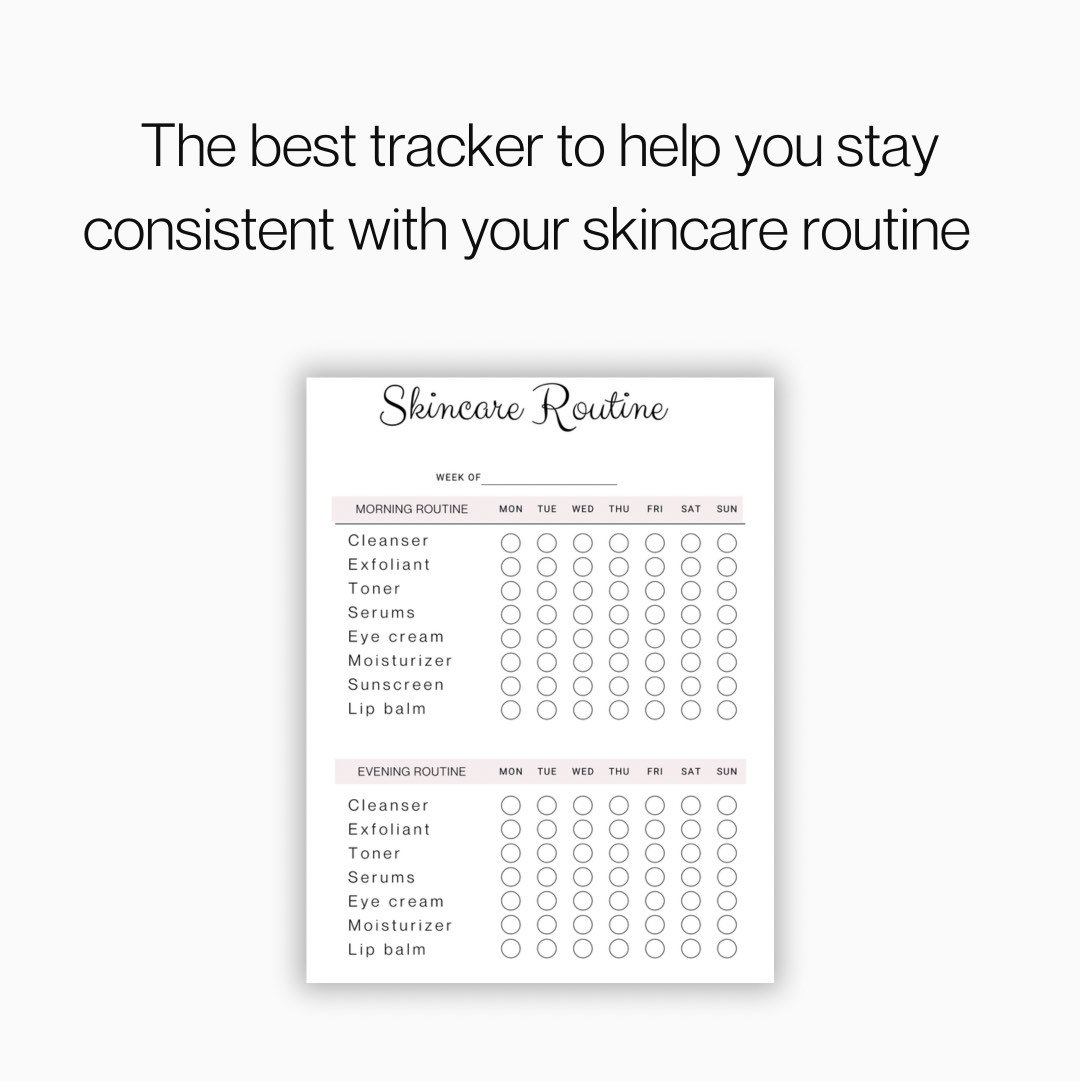Skincare Routine Printable, Skincare Routine Tracker, Skincare Planner