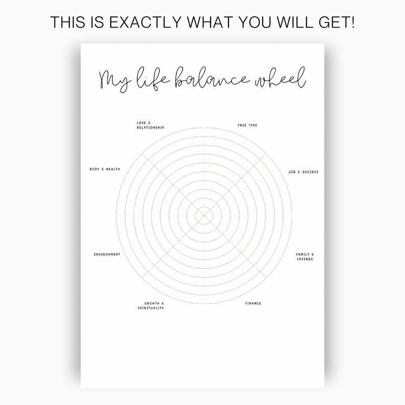 Wheel of Life Balance Worksheet, 2024 Goal Setting, End of Year Reflection, 2024 Vision Board