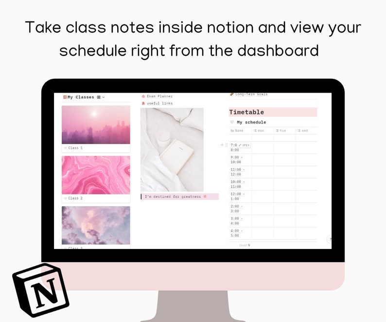 Notion Template, Notion, Notion Student Planner, Digital Planner, Study