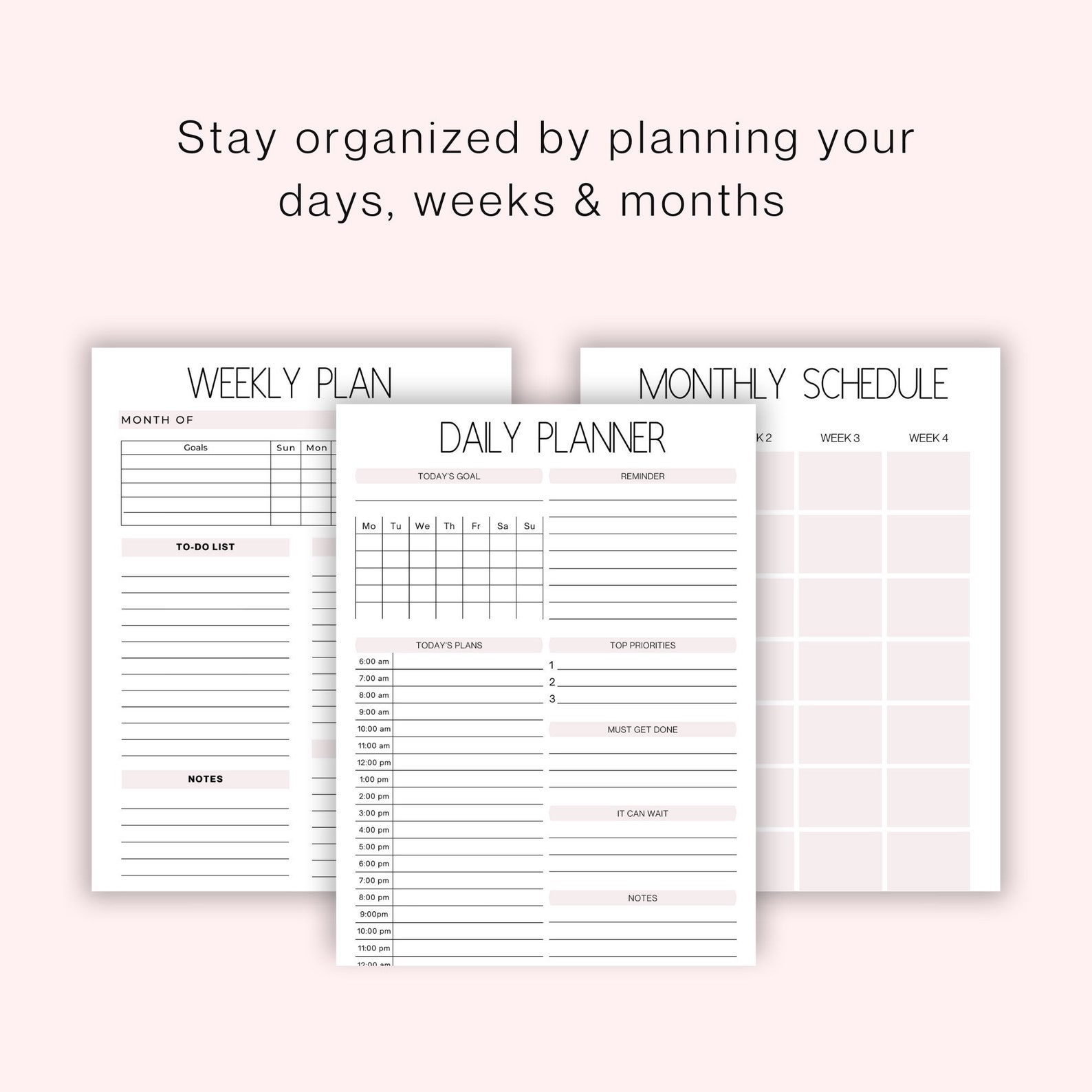 ADHD Student Planner ADHD College Student Planner Printable Etsy