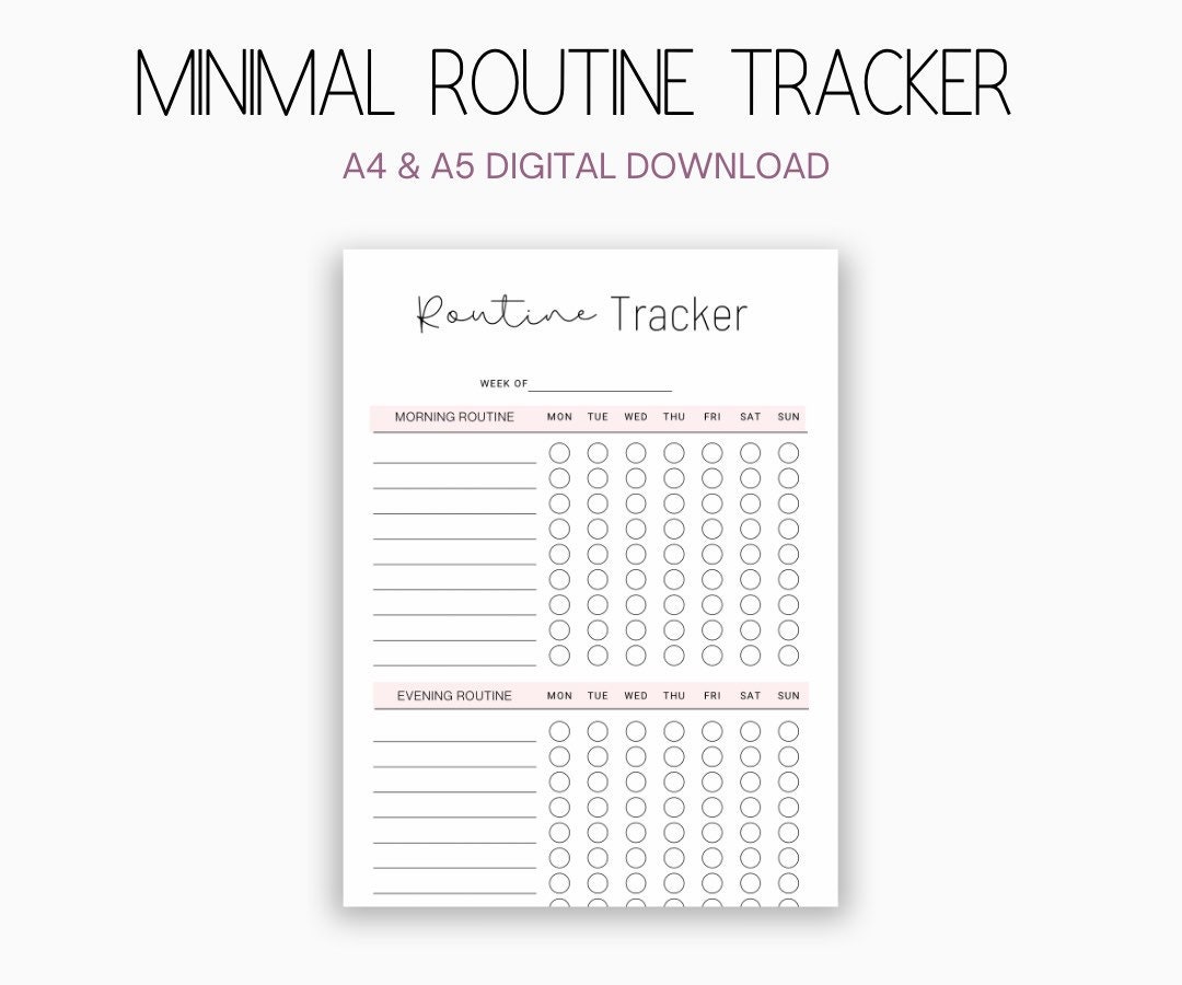 Daily Routine Printable, Daily Routine Tracker, Morning Routine Planner, Evening Routine Tracker ...
