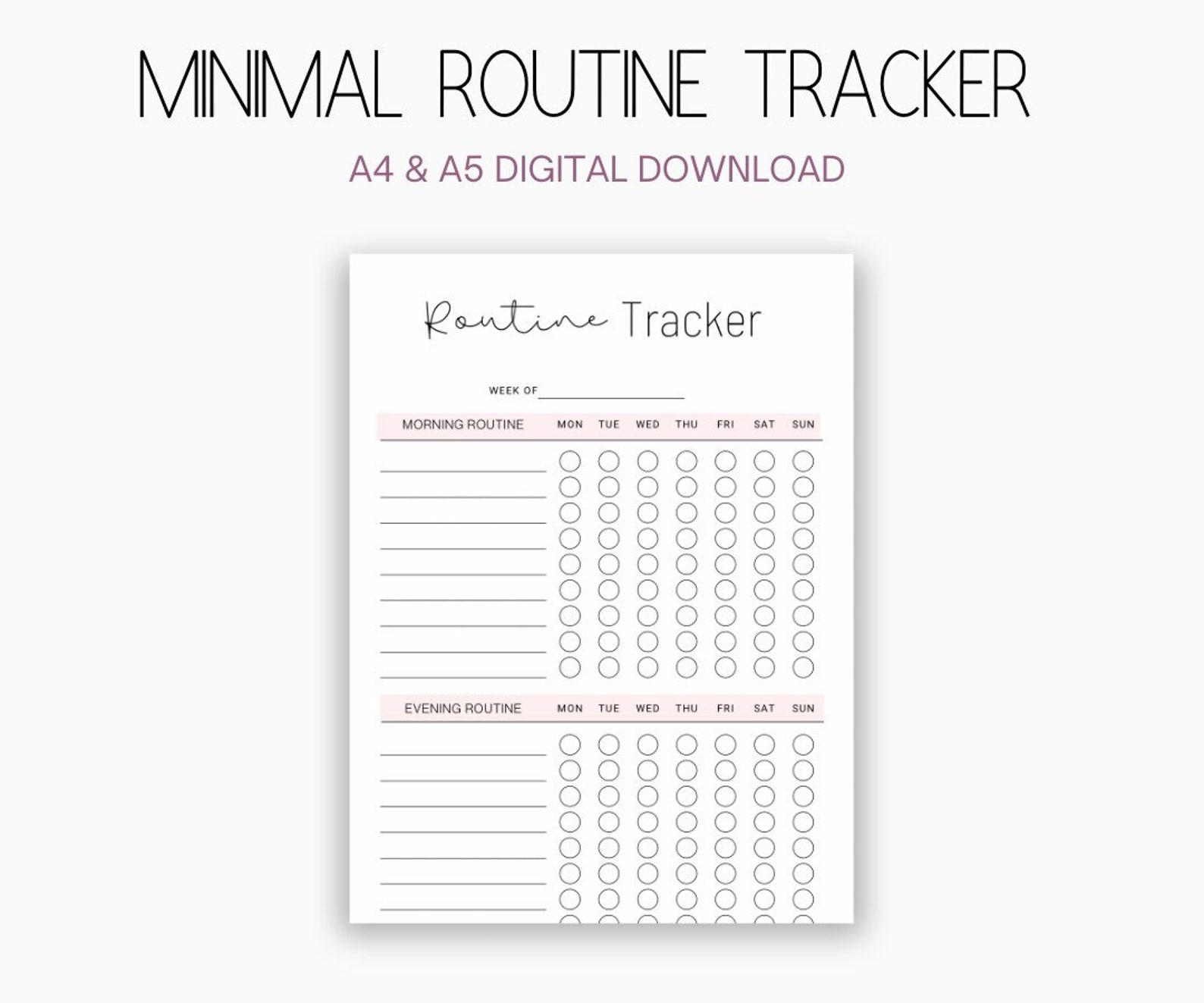 Daily Routine Printable, Daily Routine Tracker, Morning Routine Planner, Evening Routine Tracker ...