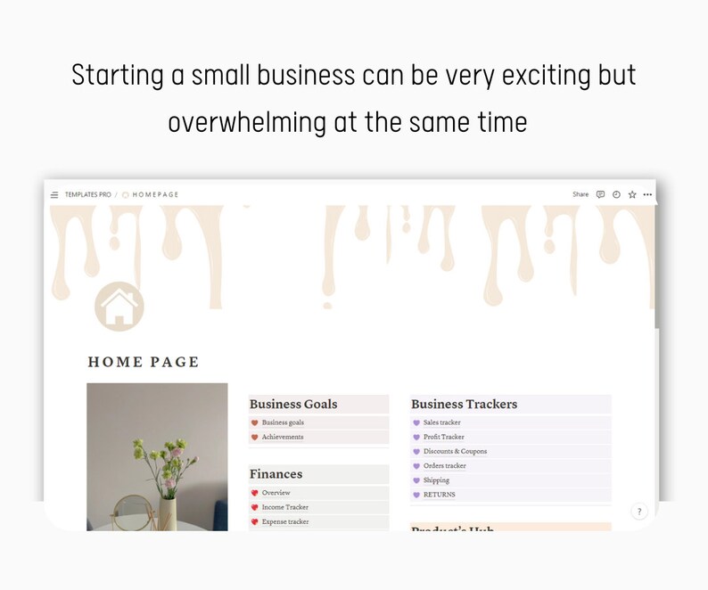 Small Business Notion Template Notion Planner Notion Template 
