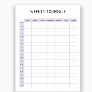 Weekly Planner Weekly Planner Printable 2022 Weekly Schedule | Etsy