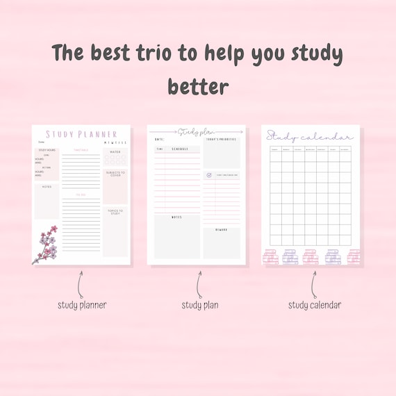 Study Plan, Study Planner, Study Planner Templates, Study Schedule, 2021 Study  Planner,study Organizer, A4 and A5 PDF INSTANT DOWNLOAD - Etsy