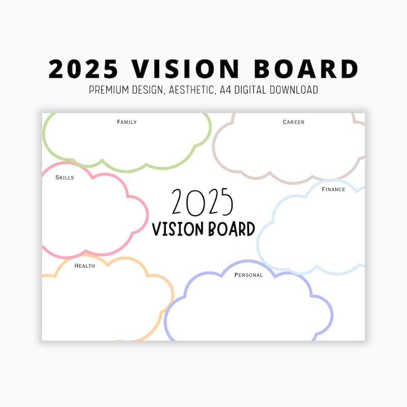Vision Board 2025 Planner Etsy