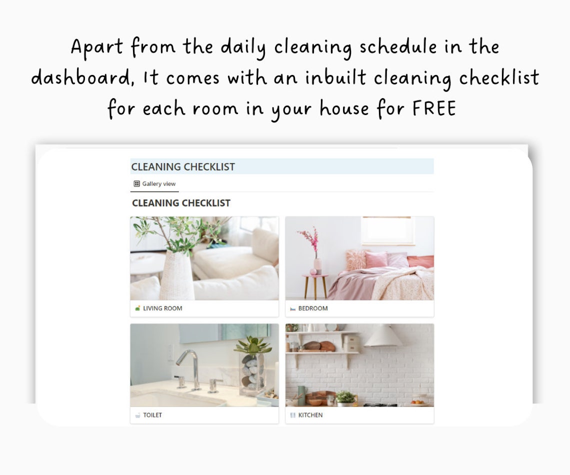 Cleaning Schedule Notion Template Digital Cleaning Planner Aesthetic Cleaning Schedule Notion Template Digital Cleaning Planner Aesthetic