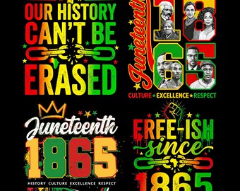 Juneteenth PNG Bundle, Black Freedom Shirt Designs, African American Woman Clipart, Juneteenth Sublimation, Black History (Digital Download)